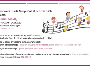 Rekrutacja do Szkoły Muzycznej w Brzezinach