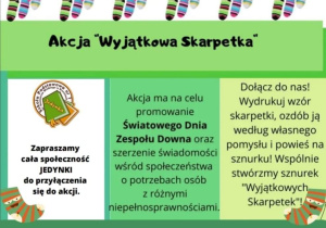 Plakat zawiera informacje dotyczące akcji