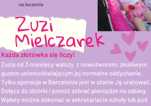 Plakat promujący akcję charytatywną.