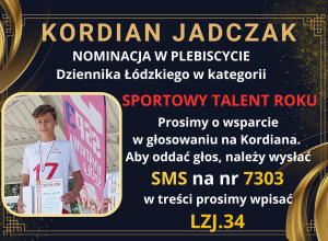 Prosimy o wsparcie Kordiana w plebiscycie