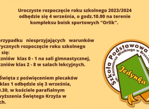 Rozpoczęcie roku szkolnego 2023/2024