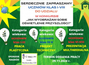 Konkurs "Jak wyobrażam sobie oświetlenie przyszłości?".